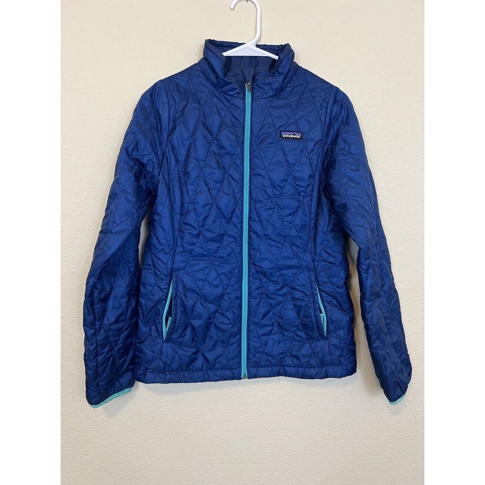Patagonia Nano Puff Quilted Jacket Full Zip Girls Size XL 14 Polyester